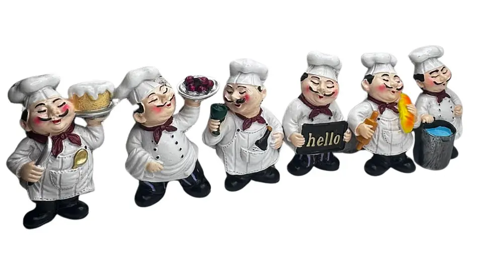 Imán Decorativo Chef Para Nevera En Resina X6 4