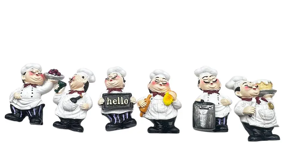 Imán Decorativo Chef Para Nevera En Resina X6 5