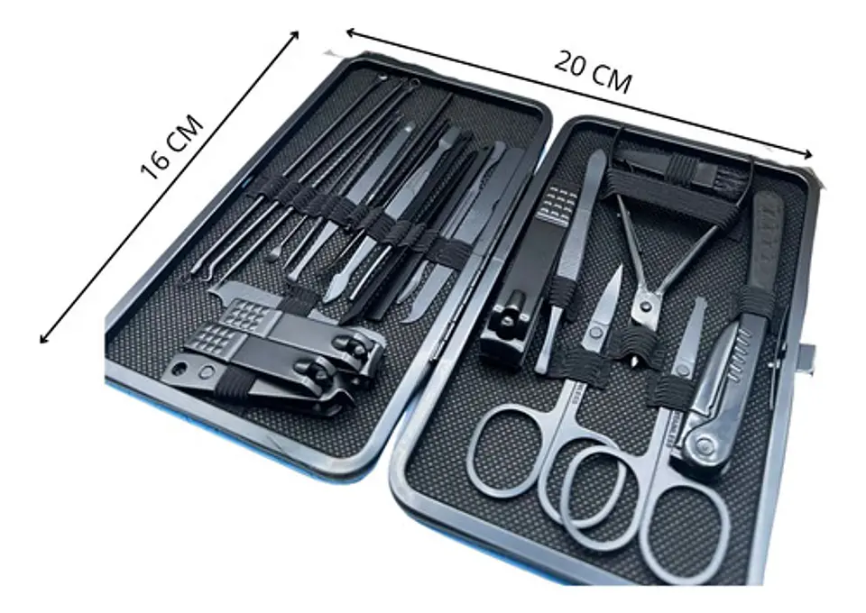 Estuche Manicure Y Pedicure 24 Piezas Acero Inoxidable 8
