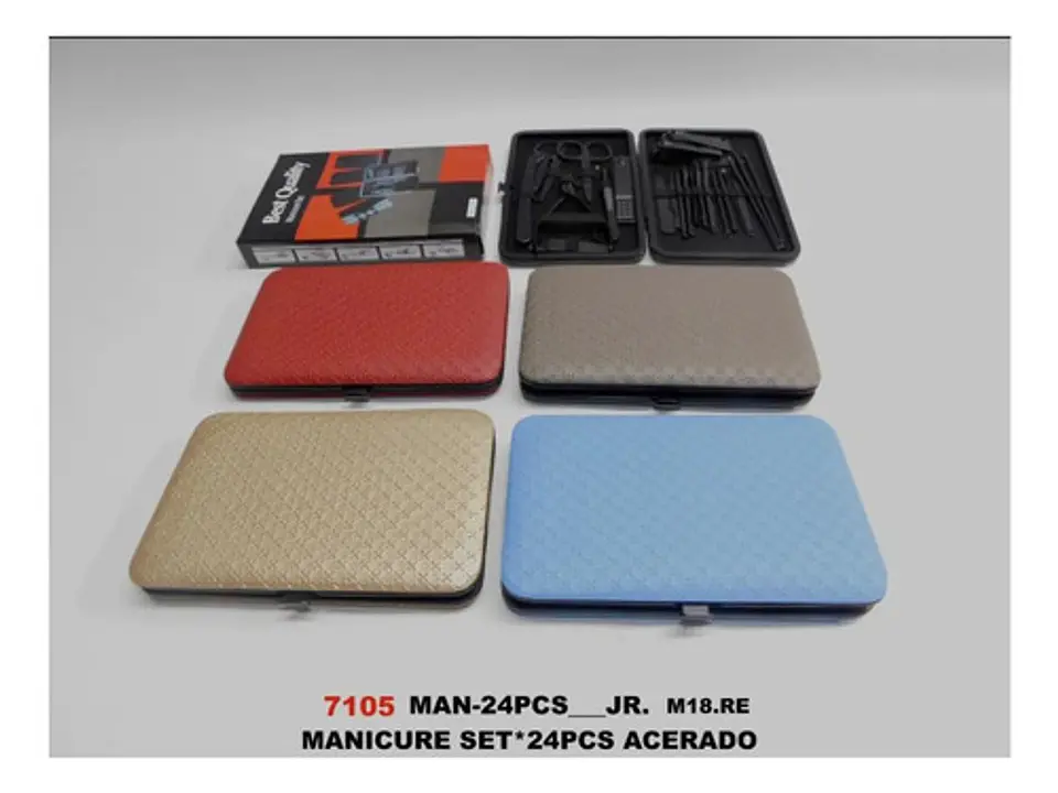 Estuche Manicure Y Pedicure 24 Piezas Acero Inoxidable 9