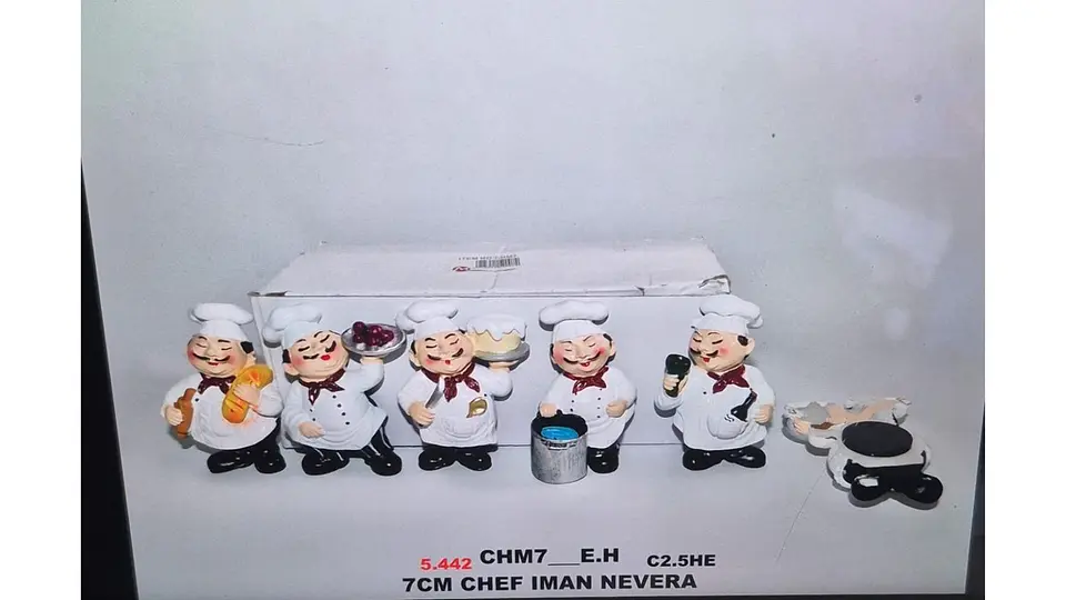 Imán Decorativo Chef Para Nevera En Resina X6 7
