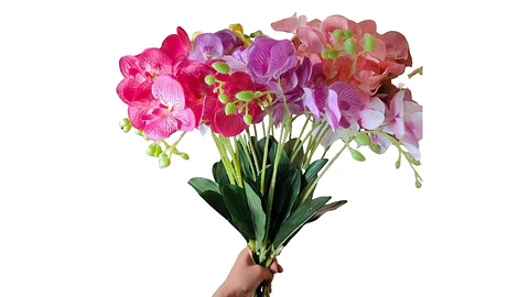 Ramo de Orquídeas Artificiales Premium Realistas para Decoración