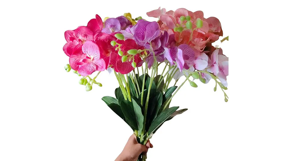 Ramo de Orquídeas Artificiales Premium Realistas para Decoración 1