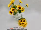 Ramo De Girasoles Artificiales Realistas Con Follaje Premium - Miniatura 6