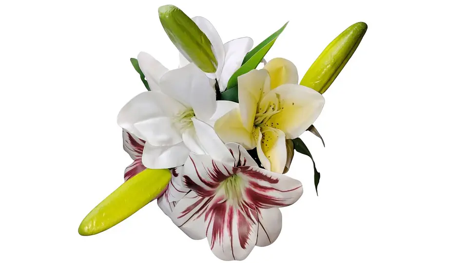 Lirios Artificiales Premium con Capullos y Follaje Natural 4