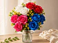Ramo De Rosas Artificiales Multicolor Decoración Hogar X 5 - Miniatura 1