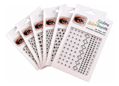 Stickers Autoadhesivos 3d Para Uñas Nail Art Decoración X 12