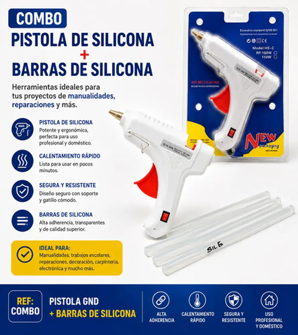 Kit Pistola De Silicona Y Barras Para Reparaciones 2