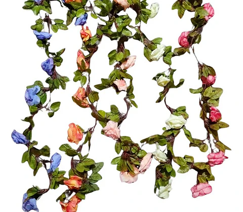 Guirnalda Flores Rosas Artificiales Premium Para Eventos