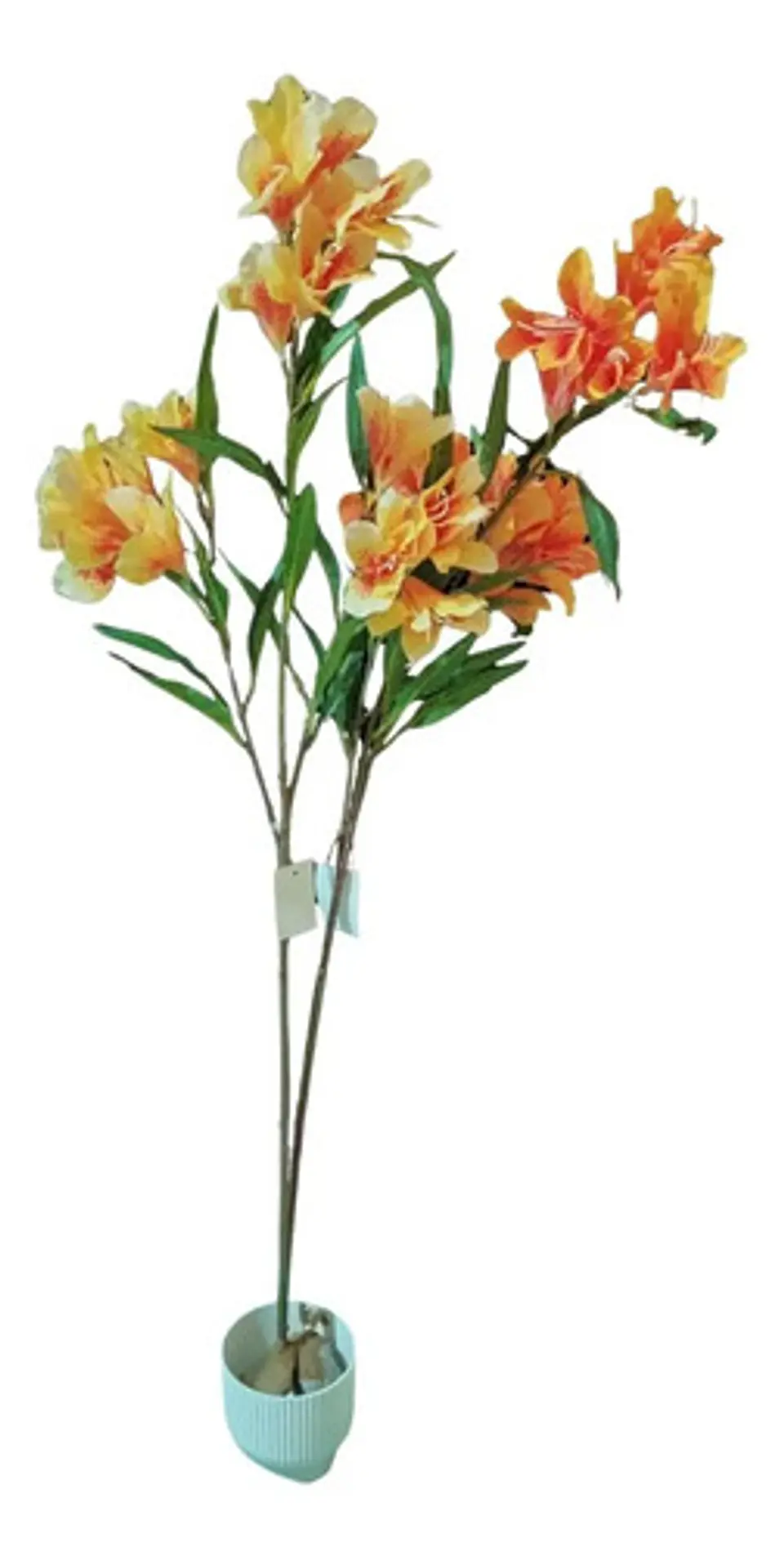 Ramo Artificial Flores Azalea Decorativas Realistas 2