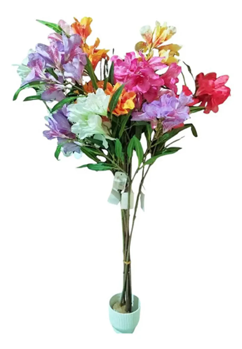 Ramo Artificial Flores Azalea Decorativas Realistas 3