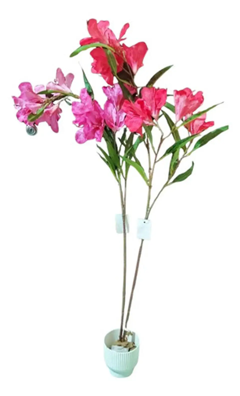 Ramo Artificial Flores Azalea Decorativas Realistas 5