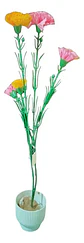 Ramo De Claveles Artificiales Multicolor Decoración Hogarx6 - Miniatura 3