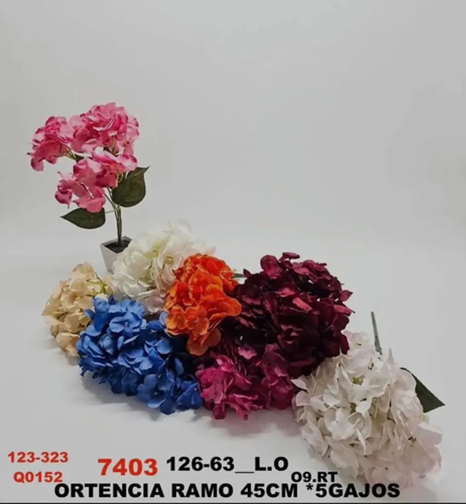Hortensias Artificiales Premium Para Hogar Y Oficina 8