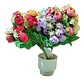 Arreglo Floral Artificial De Peonías Y Ranúnculos X5 - Miniatura 5