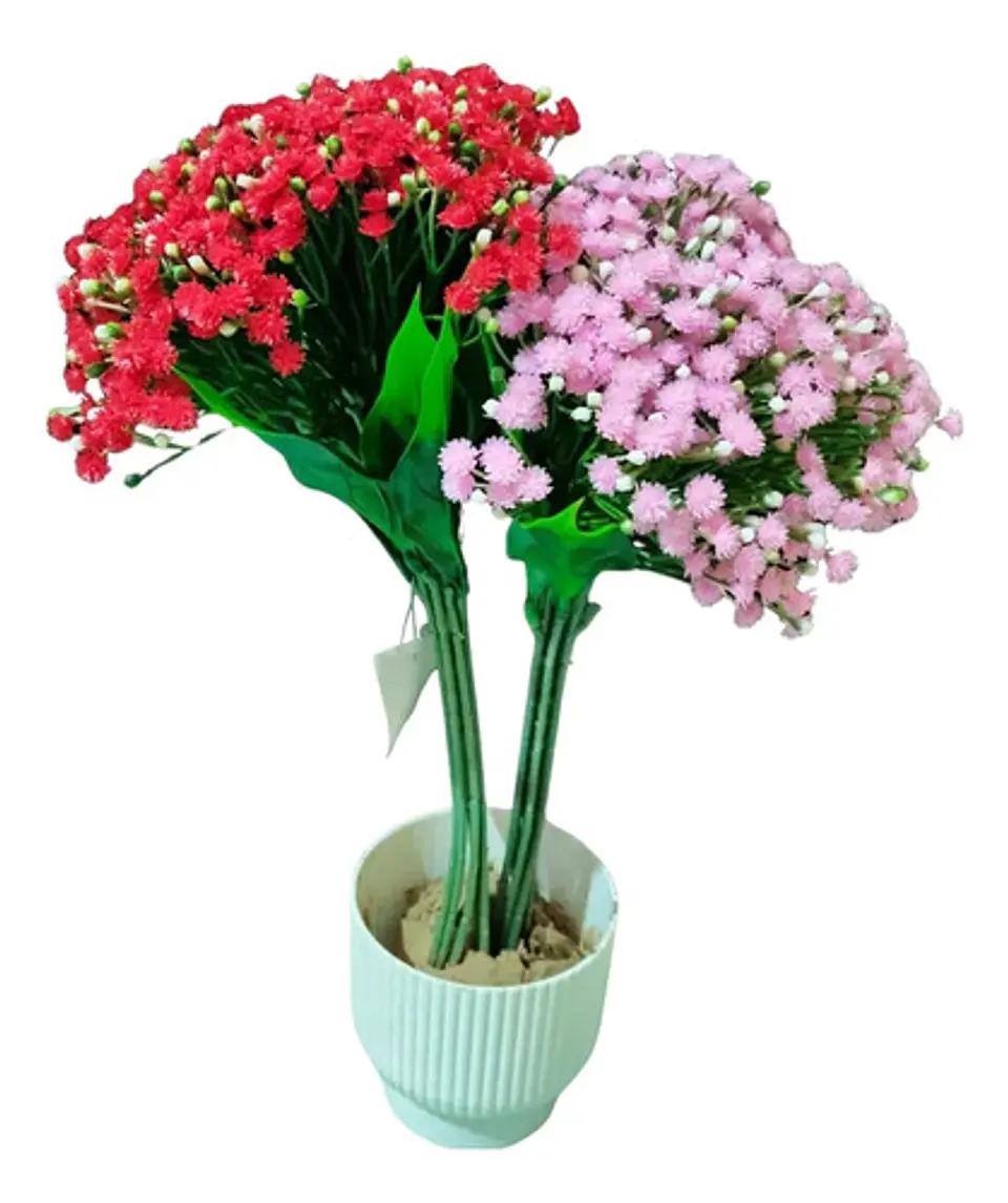 Flores Artificiales Gypsophila Gajo Multicolor Para Decorar 3