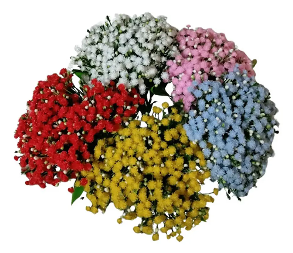 Flores Artificiales Gypsophila Gajo Multicolor Para Decorar 6