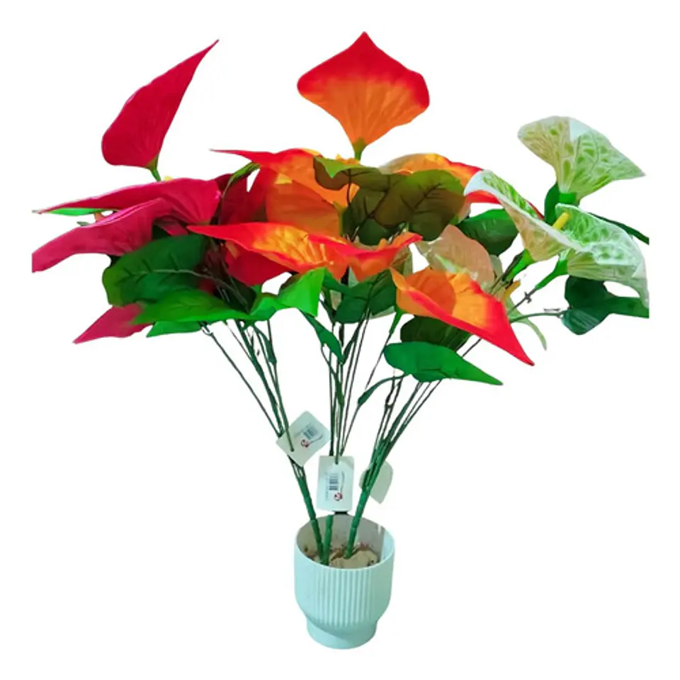 Arreglo Floral Anturios Artificiales Decorativo Premium 3