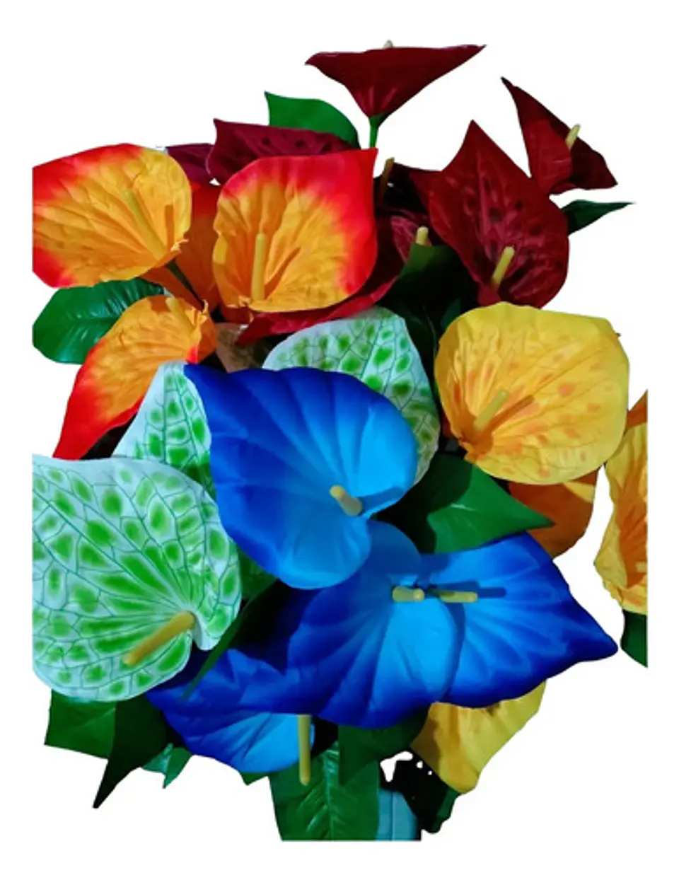 Arreglo Floral Anturios Artificiales Decorativo Premium 4