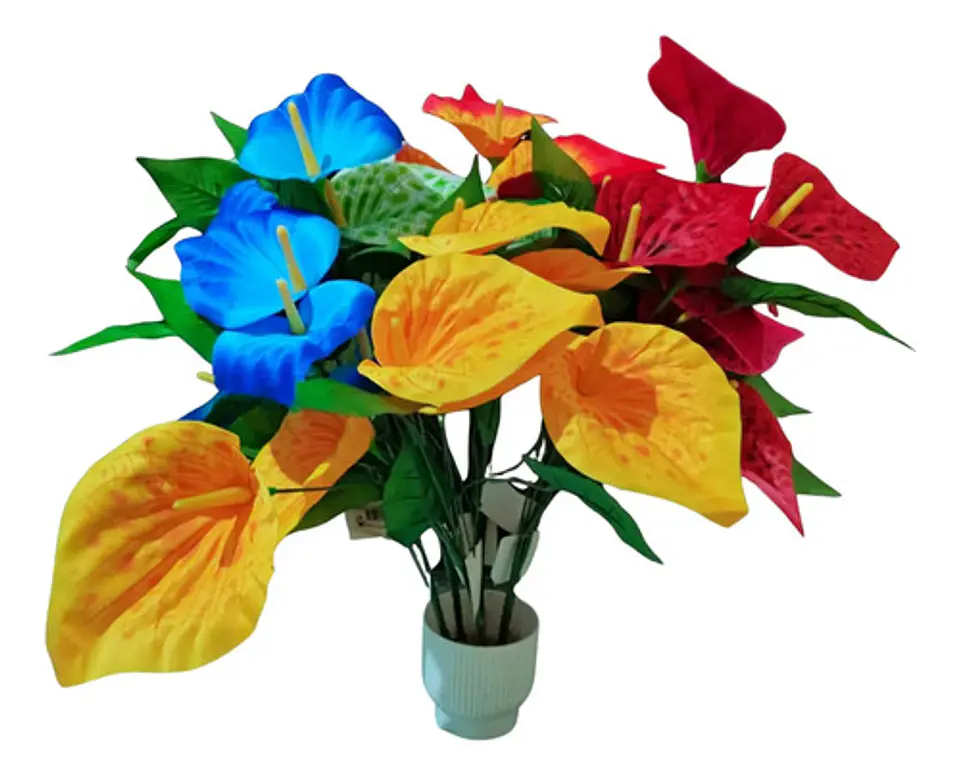 Arreglo Floral Anturios Artificiales Decorativo Premium 6