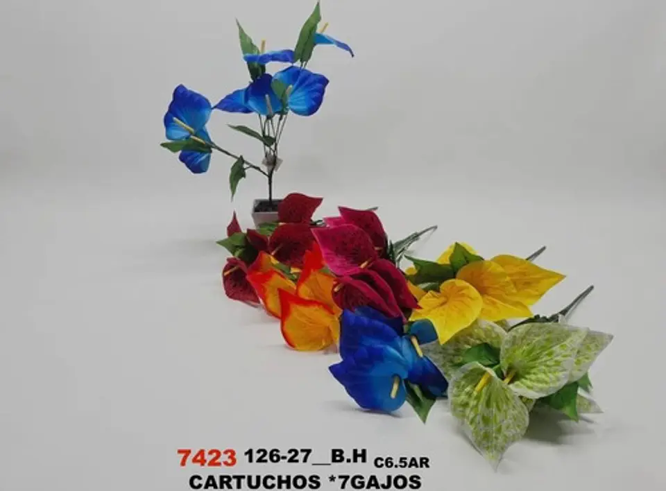 Arreglo Floral Anturios Artificiales Decorativo Premium 7