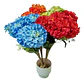 Ramo De Flores Artificiales Dalias Realistas Decoración - Miniatura 2