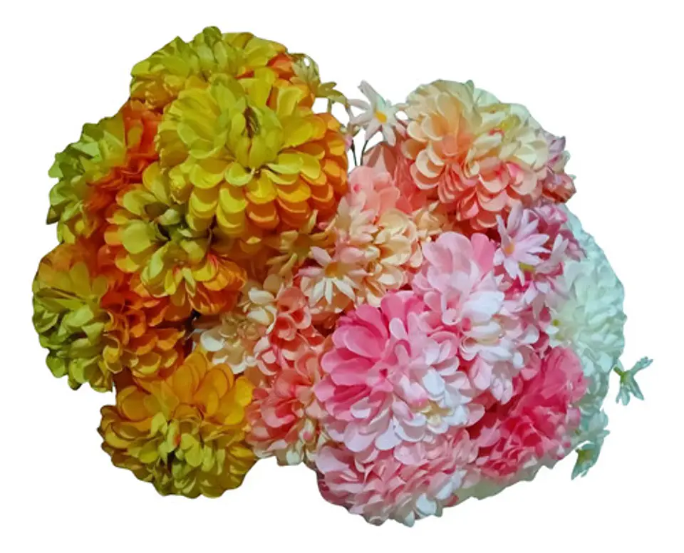 Ramo De Flores Artificiales Dalias Realistas Decoración 5