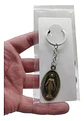 Llavero Virgen Milagrosa Medalla Religiosa Protección Verde/bronce - Miniatura 3
