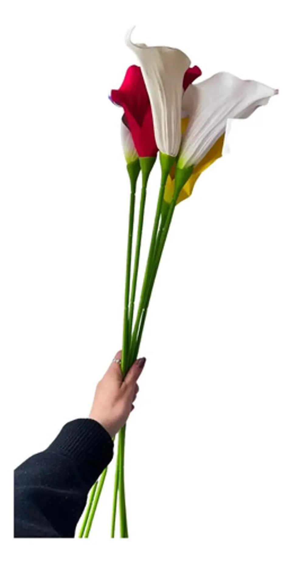 Flor Cala Artificial Multicolor Tallo Largo Decorativo Hogar 3