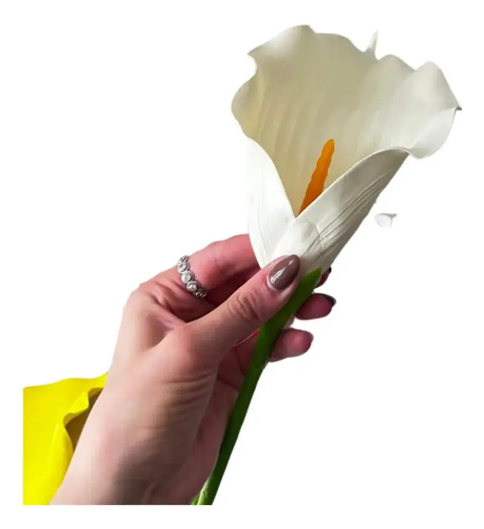 Flor Cala Artificial Multicolor Tallo Largo Decorativo Hogar 5