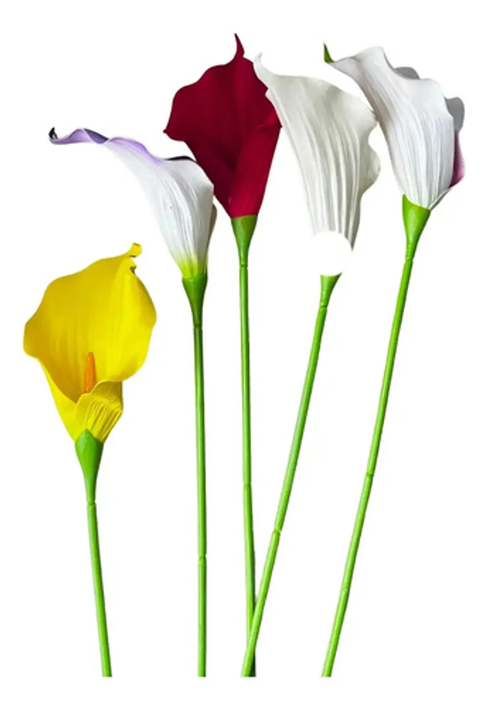 Flor Cala Artificial Multicolor Tallo Largo Decorativo Hogar 6