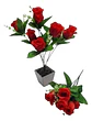 Arreglo Floral De Rosas Rojas Artificiales Para Decorar - Miniatura 7