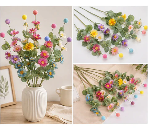 Adorno Floral Elegante Con Bolas Fomi Para Decoración Hogar