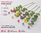 Adorno Floral Elegante Con Bolas Fomi Para Decoración Hogar - Miniatura 2