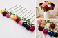 Rosa Decorativa Artificial Para Arreglos Florales Interiores - Miniatura 1