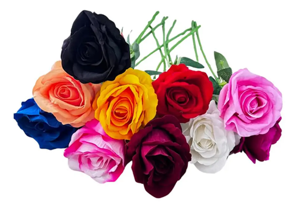 Rosa Decorativa Artificial Para Arreglos Florales Interiores 3