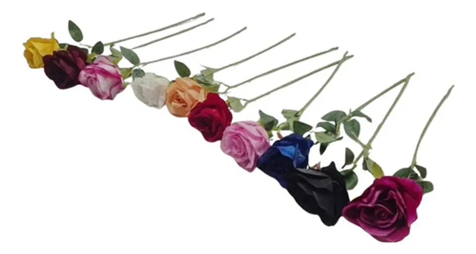 Rosa Decorativa Artificial Para Arreglos Florales Interiores 4