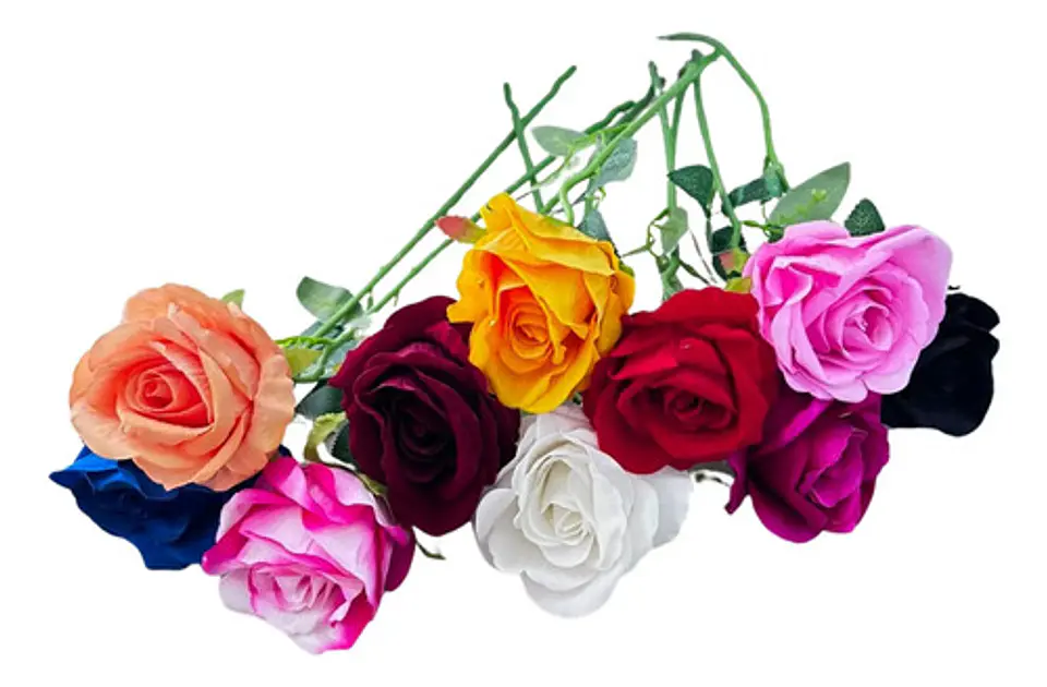 Rosa Decorativa Artificial Para Arreglos Florales Interiores 7