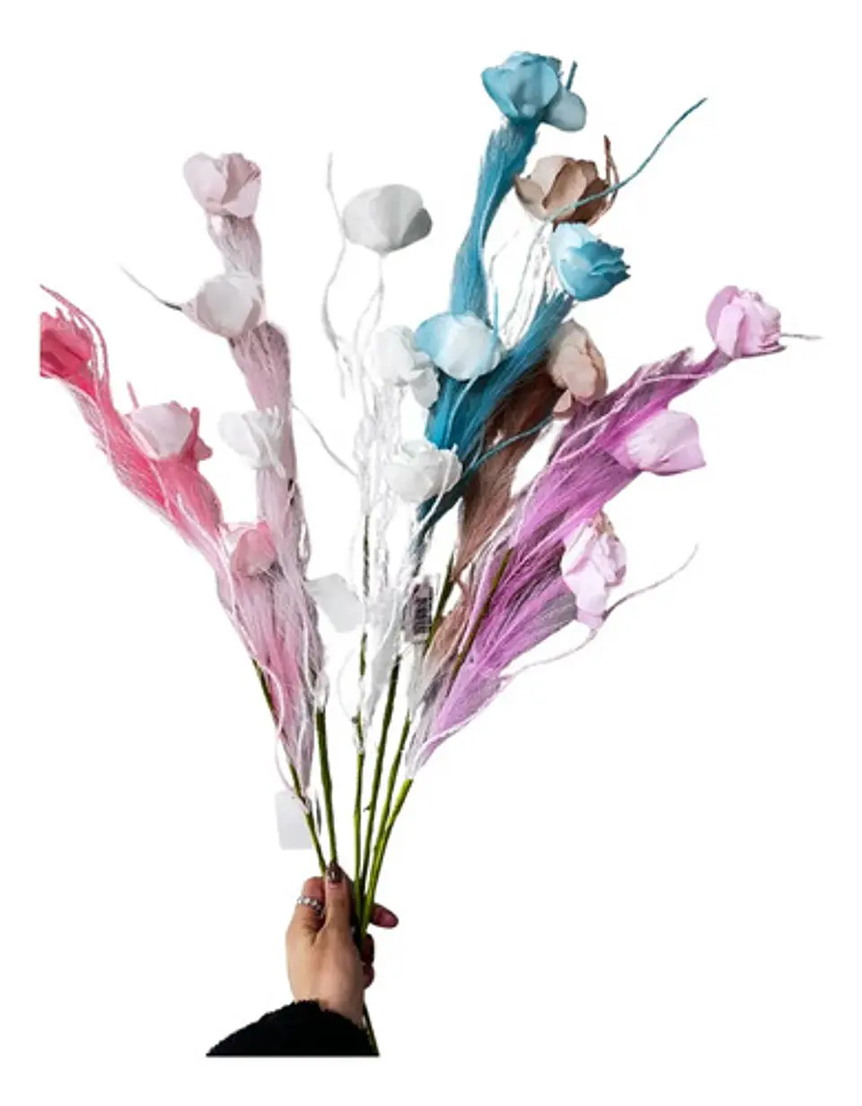 Rosa Artificial Decorativa 65 Cm Fomi Colores Pastel Hogares 3