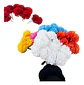 Pompón Artificial Multicolor 29 Cm Flores Para Decoración - Miniatura 4