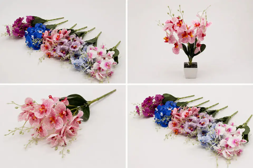 Orquídea Artificial Elegante Para Arreglos Florales Decorado 1