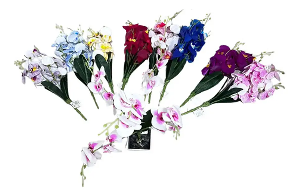 Orquídea Artificial Elegante Para Arreglos Florales Decorado 4