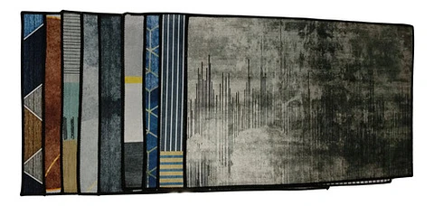 Alfombra Decorativa Moderna Diseño Geométrico Para Sala