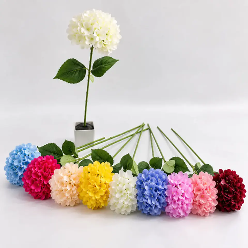 Rama De Hortensia Artificial Decorativa Para Hogar Y Eventos 1