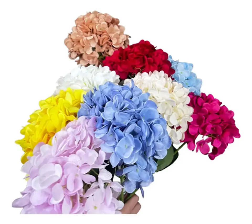 Rama De Hortensia Artificial Decorativa Para Hogar Y Eventos 3