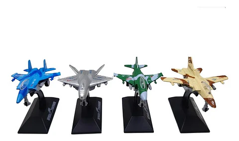 Avión De Combate Juguete Militar Con Base Exhibidora