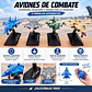 Avión De Combate Juguete Militar Con Base Exhibidora - Miniatura 2