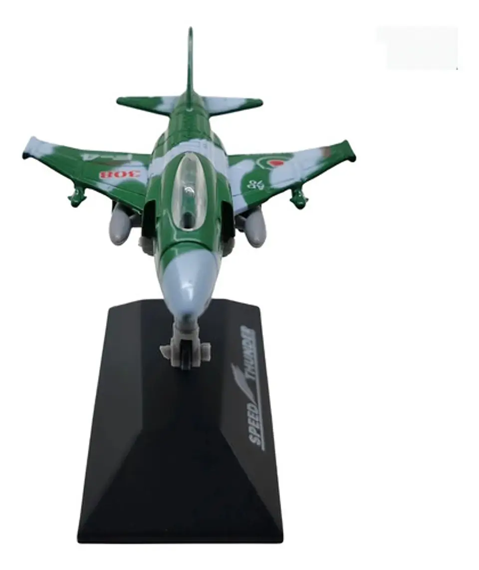 Avión De Combate Juguete Militar Con Base Exhibidora 4