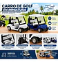 Carrito De Golf Miniatura Blanco Y Azul Coleccionable - Miniatura 2