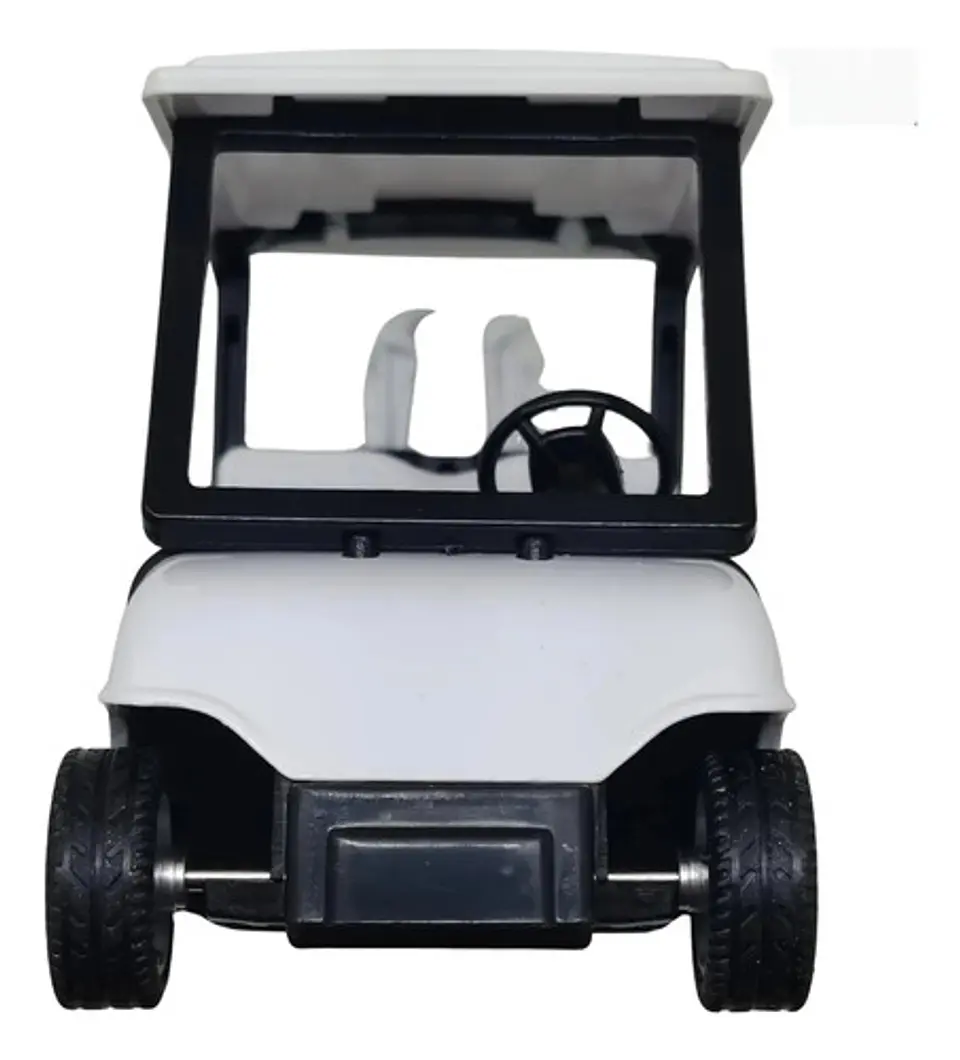 Carrito De Golf Miniatura Blanco Y Azul Coleccionable 3